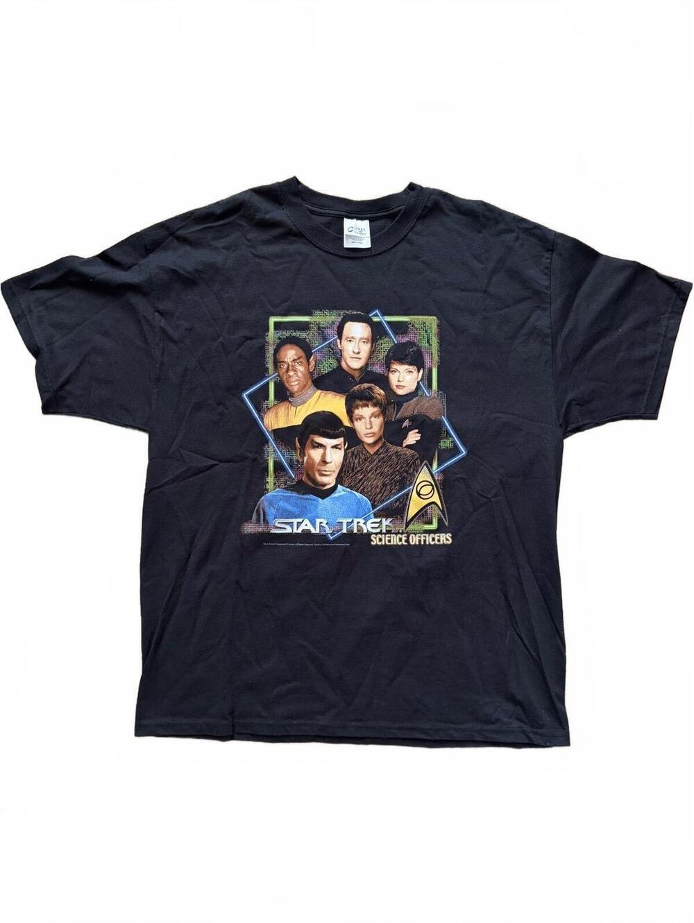 Vintage 2005 Star Trek Science Officers Graphic T-Shirt Men’s XL Black Crew